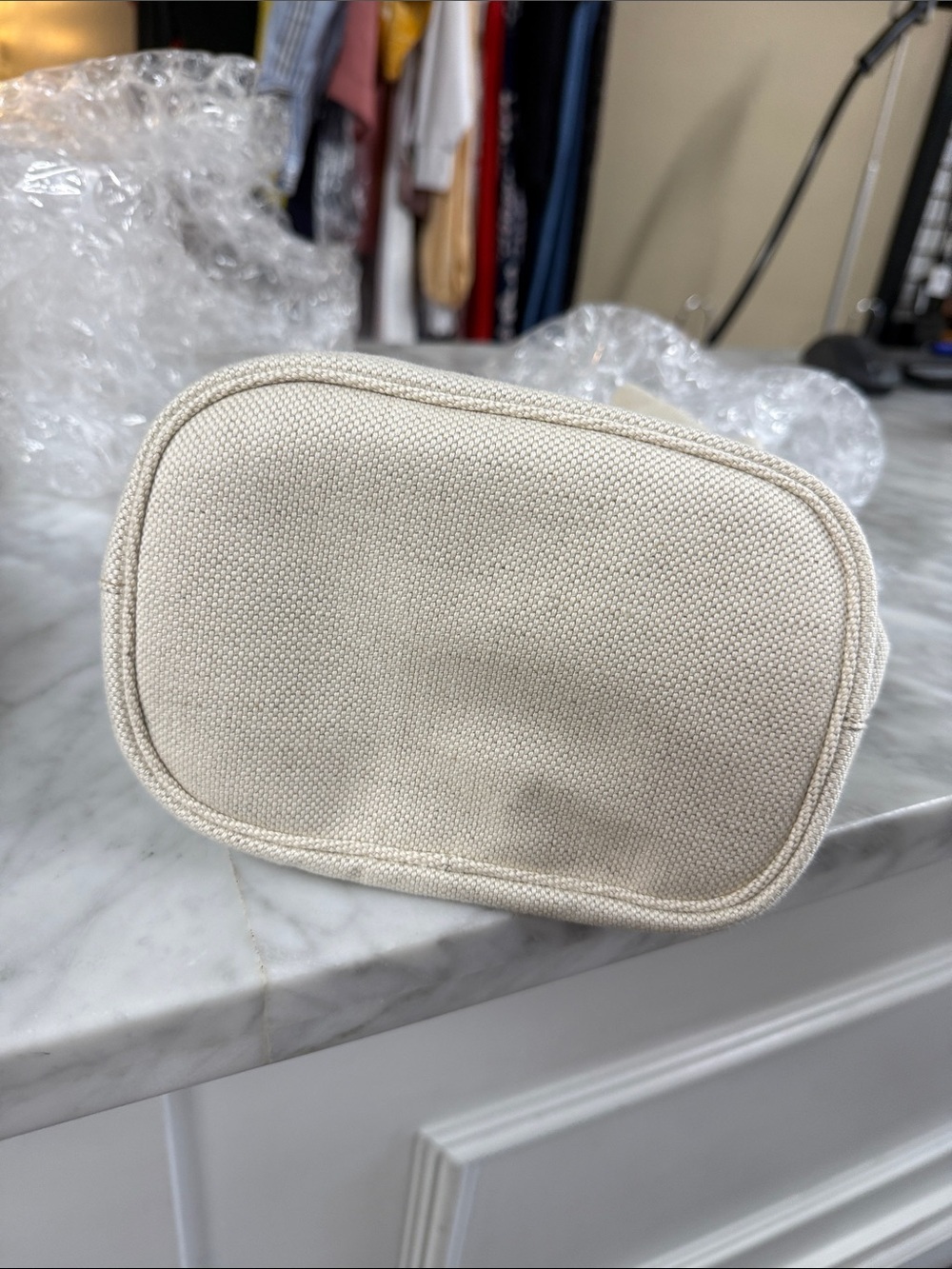 PRADA NEW Canvas Bucket Bag Drawstring Closure - Picture 5 of 13